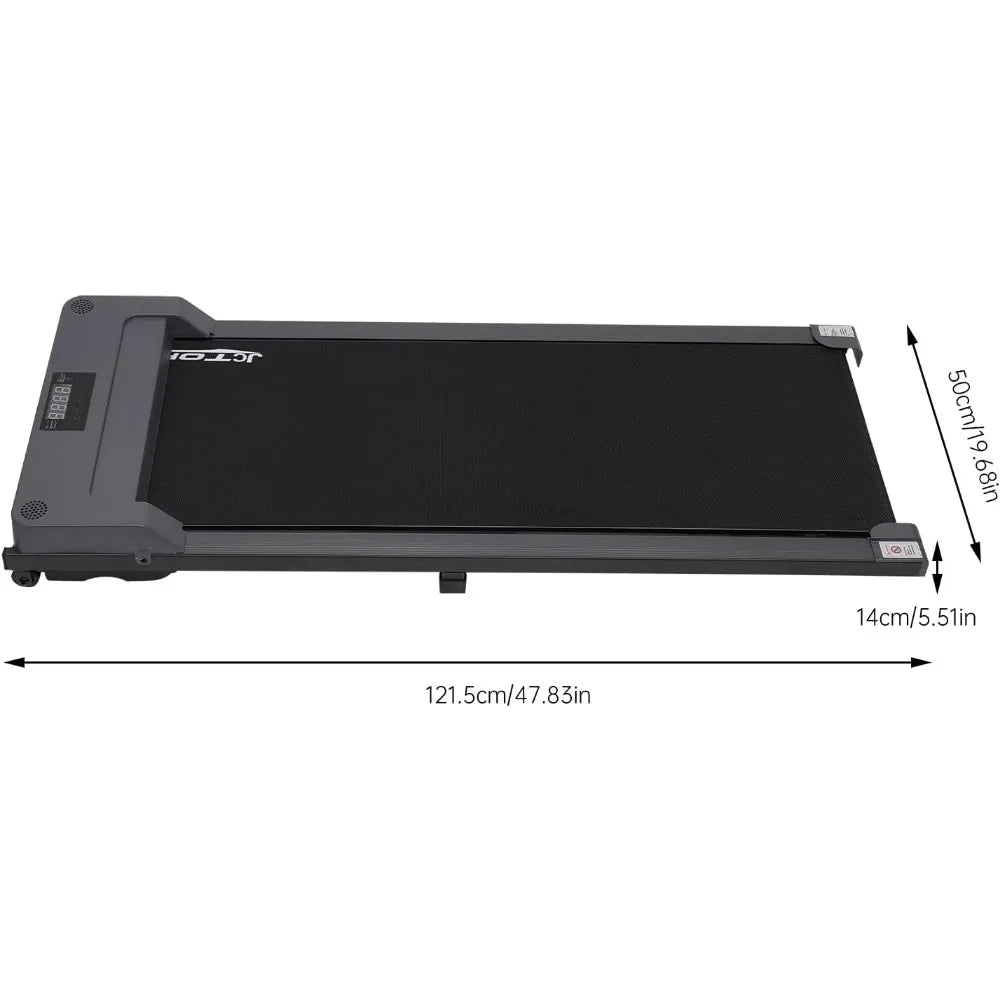 1.0 HP Under Desk Electric Treadmill Portable Smart Safety Running Devicewith Blue Tooth Speaker Remote Control LED Display TechElect