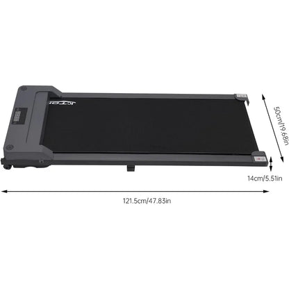 1.0 HP Under Desk Electric Treadmill Portable Smart Safety Running Devicewith Blue Tooth Speaker Remote Control LED Display TechElect