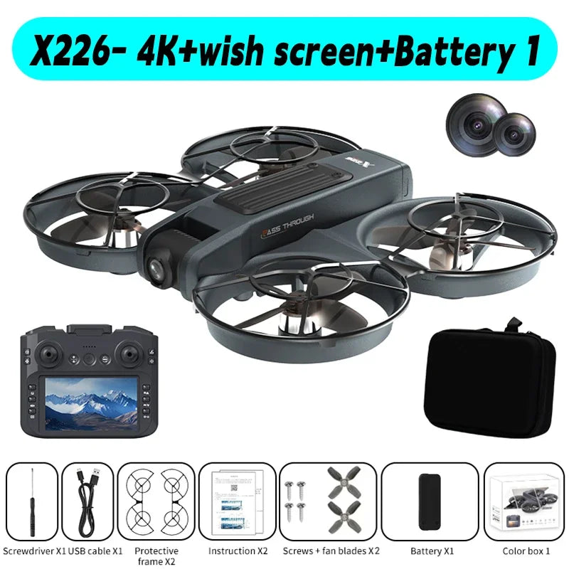 Xiaomi X226/X226VR Mini Drones 4K Professional Remote Control Helicopter Plane RC Dron With Screen Quadcopter Toys Gift for Kids Techelectronicx