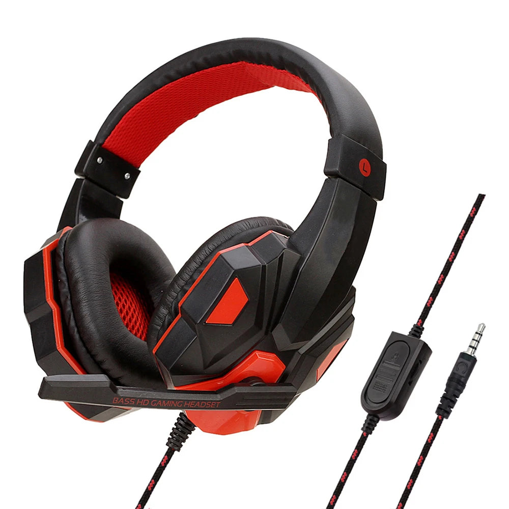 Wired PS4/PS5/Xbox/Smartphone/PC Headset Gaming Headset 120° Adjustable Gamer Headset with Noise Cancelling Microphone - TechElect