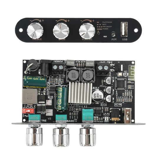 ZK-1001U DC 9-24V Single 100W BT Amplifier Board Module Supports APP Amplifier Chip TPA3116D2 Female Socket 5.5 * 2.1 Interface Techelectronicx