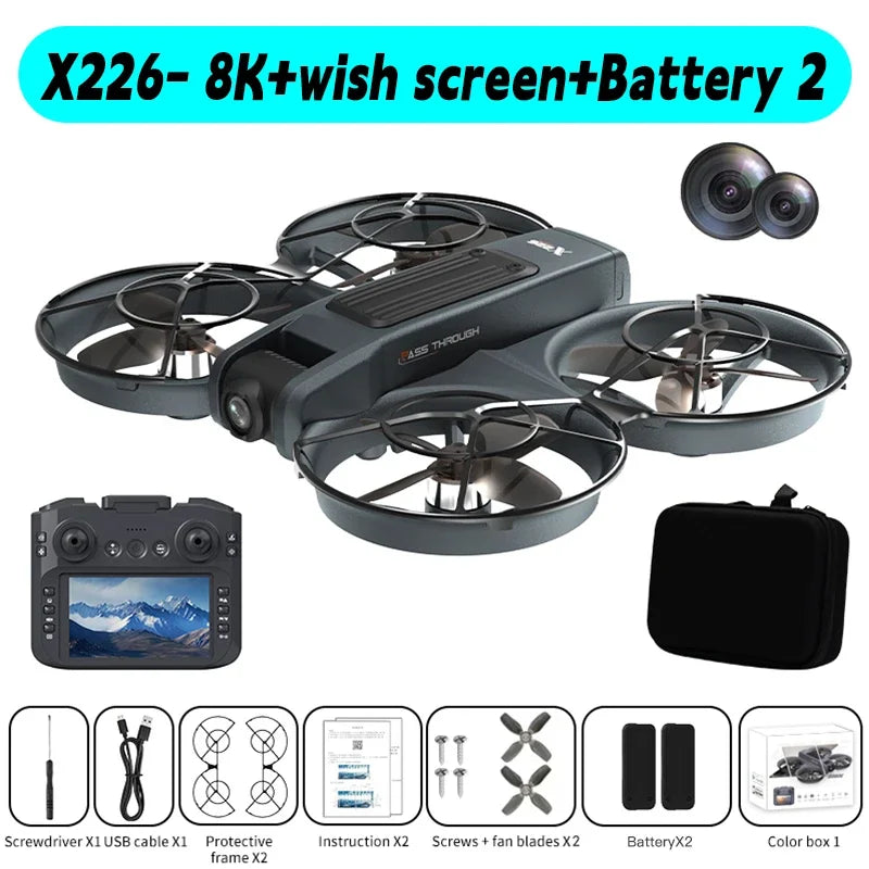 Xiaomi X226/X226VR Mini Drones 4K Professional Remote Control Helicopter Plane RC Dron With Screen Quadcopter Toys Gift for Kids Techelectronicx