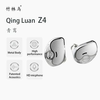 Zhulinniao Qingluan Z4 In-Ear Metal Headphones HiFi Sound Noise Cancelling for Music & Gaming Student And Office Use Techelectronicx