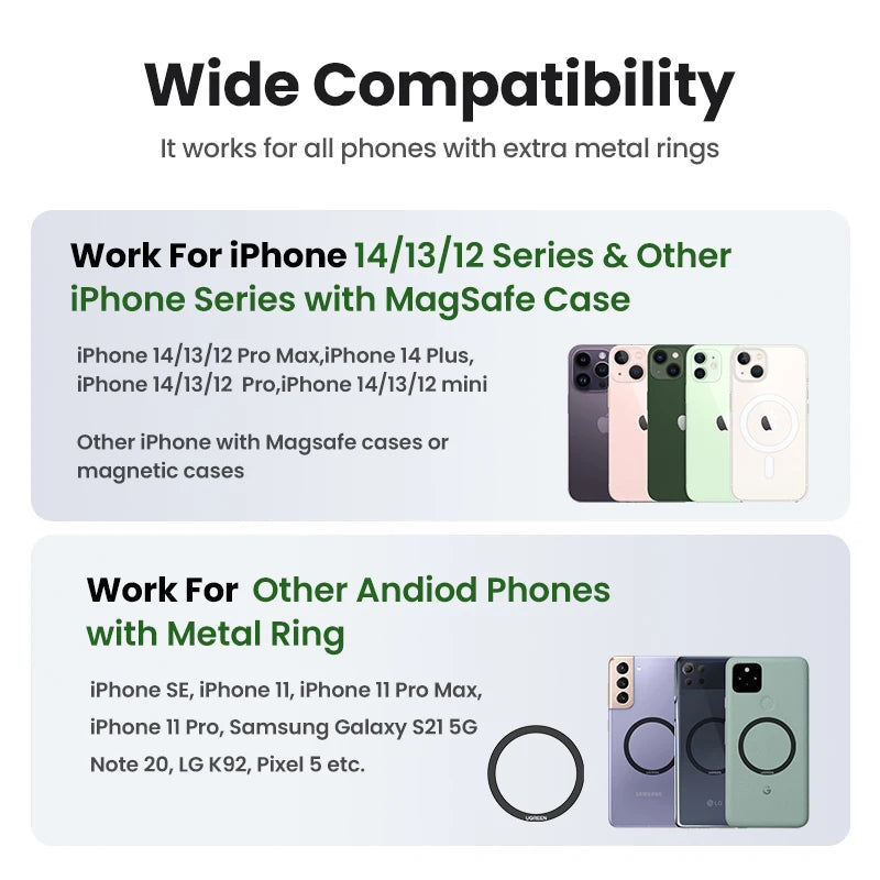 【New】UGREEN Magnetic Phone Holder Aluminum Cell Phone Stand For Magsafe iPhone 16 15 14 Pro Xiaomi Samsung Mobile Phone Holder Techelectronicx