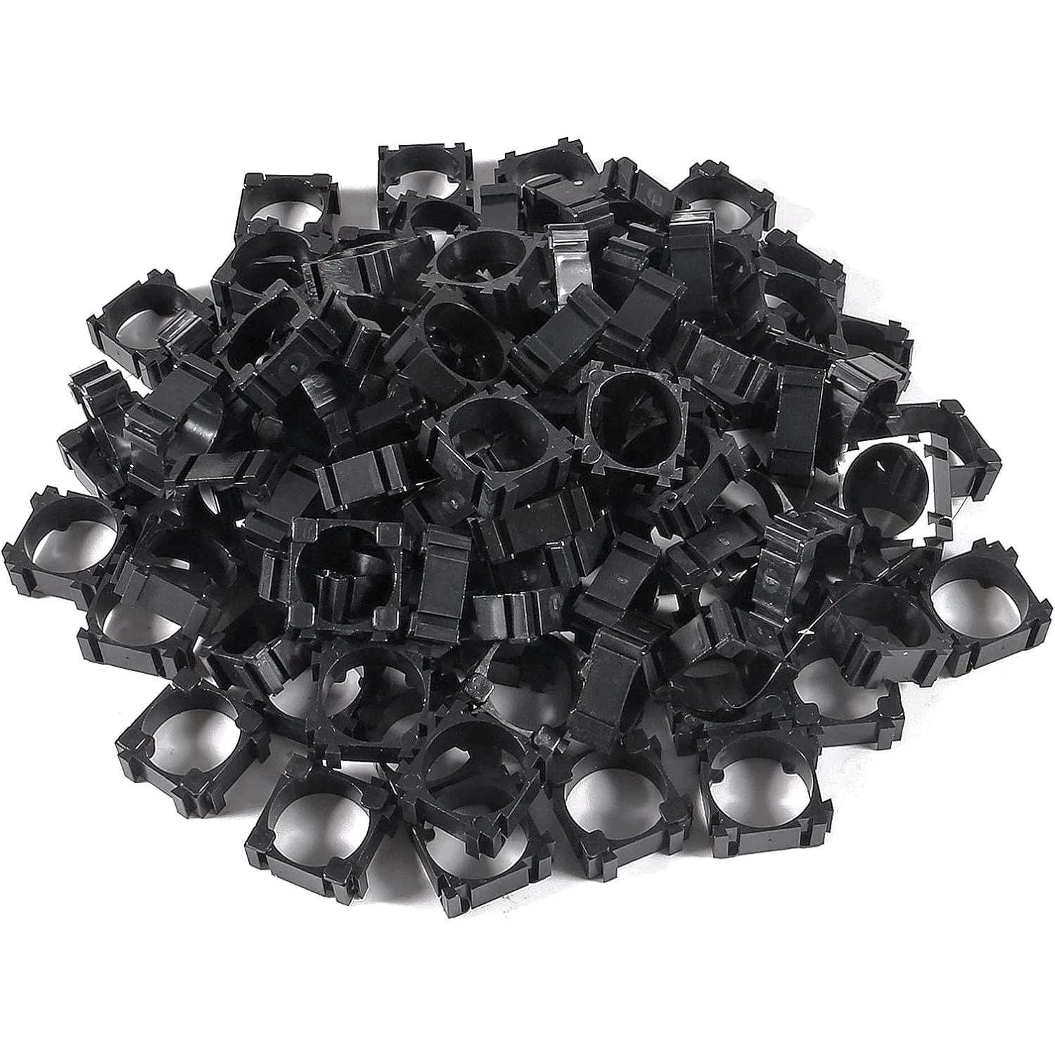 100Pcs 18650 Lithium Battery Holder, Plastic Battery Pack Bracket Cylindrical Cell Battery Stand Cell Spacer for DIY Fixed Batte Techelectronicx