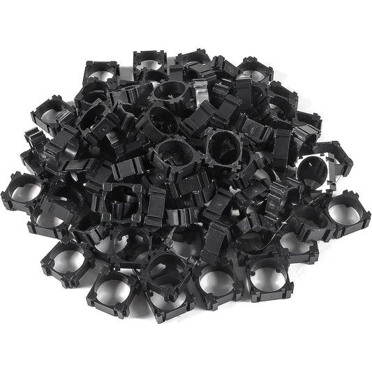 100Pcs 18650 Lithium Battery Holder, Plastic Battery Pack Bracket Cylindrical Cell Battery Stand Cell Spacer for DIY Fixed Batte Techelectronicx
