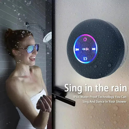 XIKCU Bathroom Waterproof Wireless LED Bluetooth Speaker Large Suction Cup Mini Portable Speaker Outdoor Sports Stereo Speaker Techelectronicx
