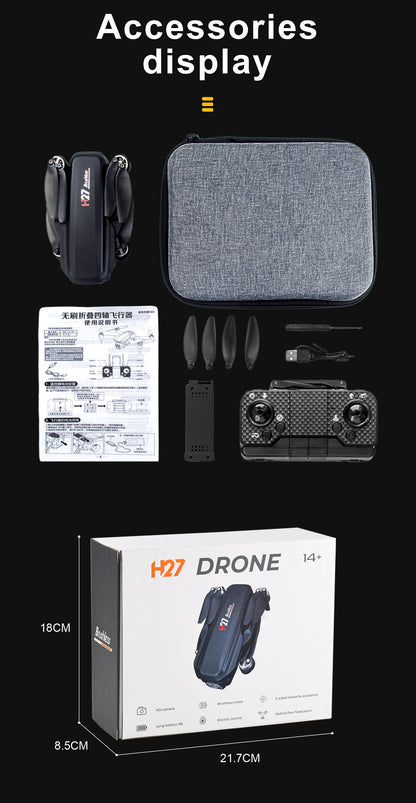 【TYRC H27】Rc camera drone 4K professional high-definition camera brushless motor long-range obstacle avoidance Techelectronicx