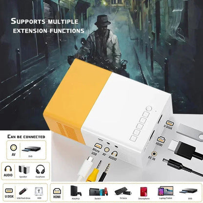 YG300 Portable Mini Movie Projector Suitable For Outdoor Camping/ Drive-in/ Home Theater Projectors With 30000 Hours Long Life TechElect