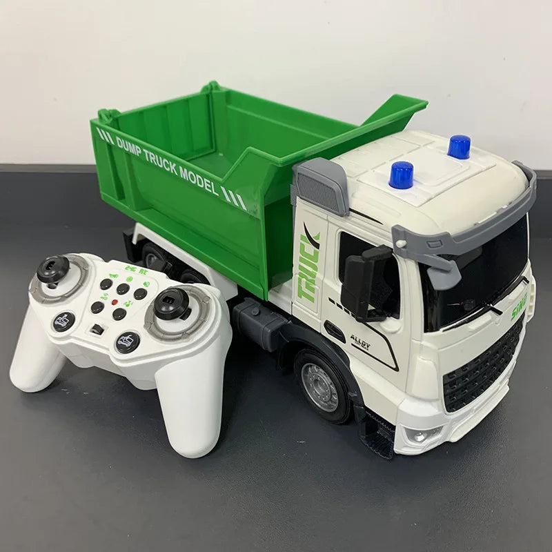 11 Channels Alloy Remote Control Garbage Truck Toys for Kids Simulation Sanitation Dump Truck Model RC Car Boys Birthday Gifts Techelectronicx