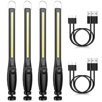 1-10pcs COB LED Flashlight Magnetic Work Light USB Rechargeable Torch Portable Lantern Inspection Light Camping Car Repair Lamp Techelectronicx