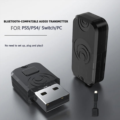 USB Bluetooth Adapter Aux Audio Receiver Transmitter USB Dongle Wireless Adapter 3.5mm AUX/RCA for Nintendo Switch PS5 PS4 PC TechElect