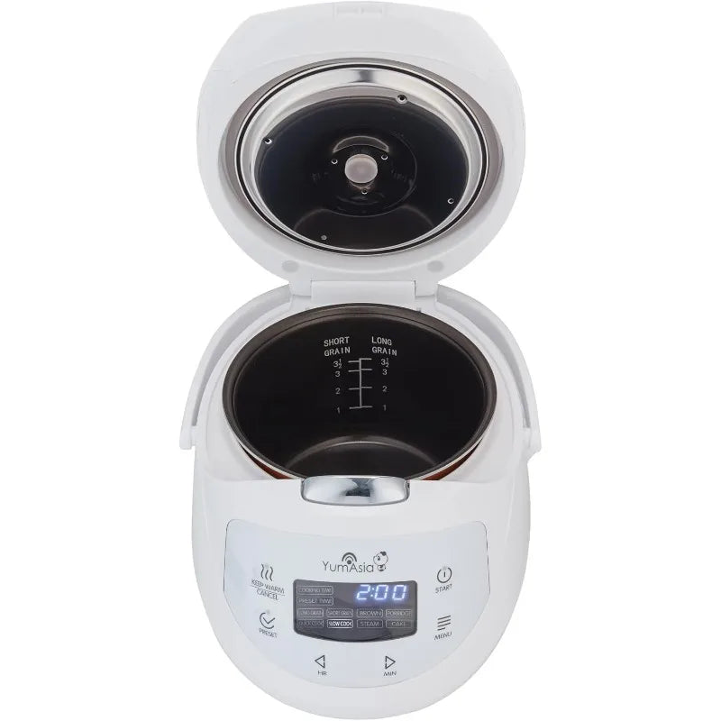 Yum Asia Panda Mini Rice Cooker With Ninja Ceramic Bowl and Advanced Fuzzy Logic (3.5 cup, 0.63 litre) 4 Rice Cooking Functions Techelectronicx