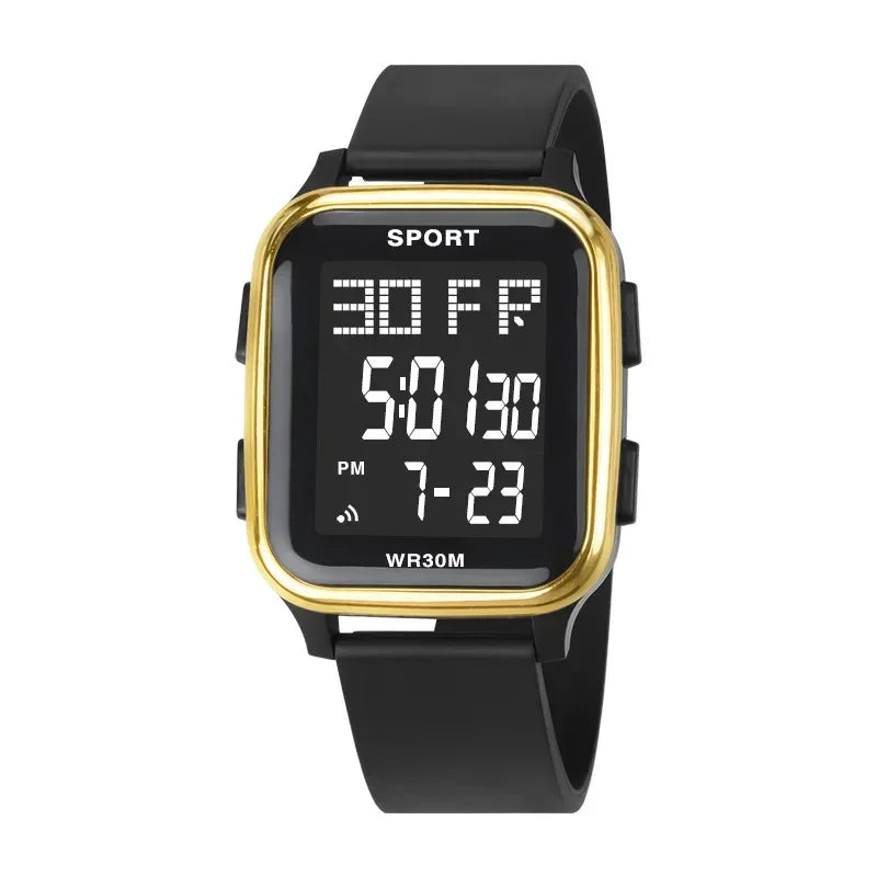 YIKAZE Sports Watch for Men Waterproof Multifunction Electronic Watch Ultra-thin Men's LED Digital Wristwatch for Man Student Techelectronicx