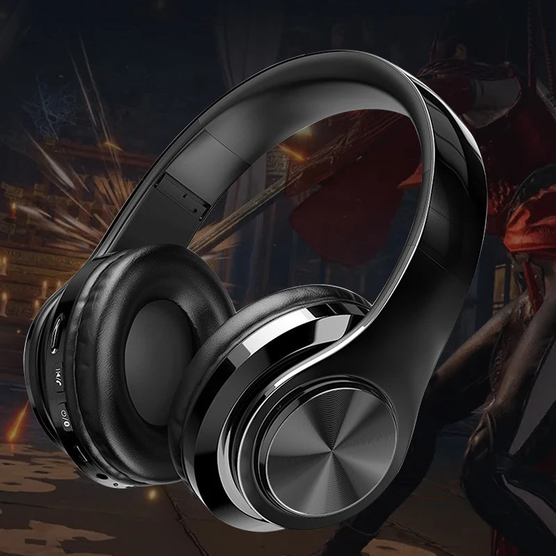 Wireless Bluetooth 5.0 Headphone With Microphone On-Ear Headset Stereo Sound Earphones Sports Gaming Foldable Headphones - TechElect