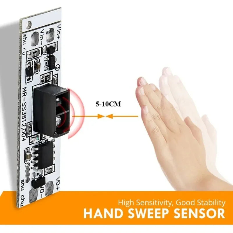 XIKCU Smart Switch Module Sensor Motion Detector Finger Hand Sweep Sensor DC 12V 24V 3A Maximum 36W Power Light Switches Techelectronicx