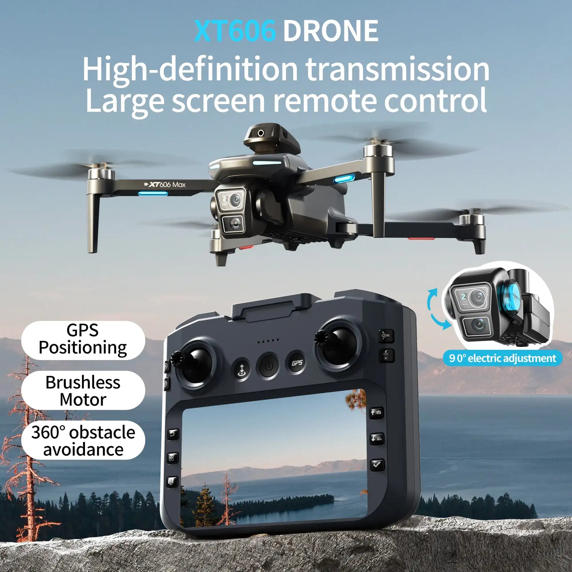 XIAOMI NEW XT606 GPS Drone 8K HD Professional dual camera 5G WIFI FPV Obstacle Avoidance Brushless RC Quadcopter Dron toy MIJIA