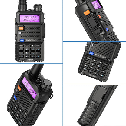 1/2/4 PCS Baofeng UV 5R 8W Walkie Talkie Dual Band VHF UHF Portable FM Amateur 1800mAh UV5R Two way Radio Ham Radio For Climb Techelectronicx
