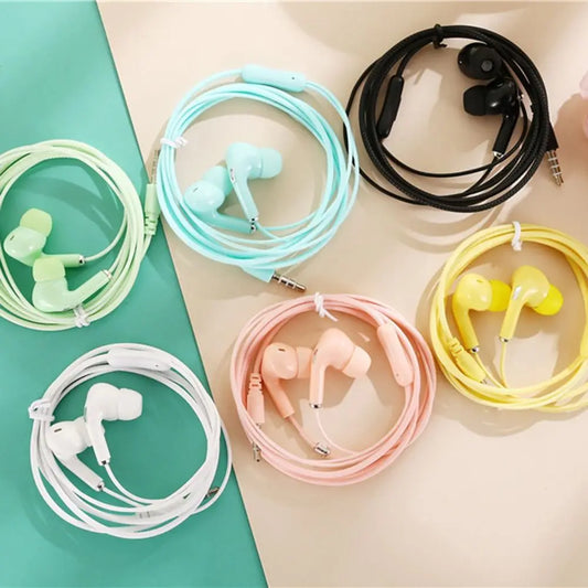 High Definition Wired Earphone 3.5mm In-Ear Control Portable Sport Wired Headset With Mic Wired Headphones For Mobile Phones - TechElect