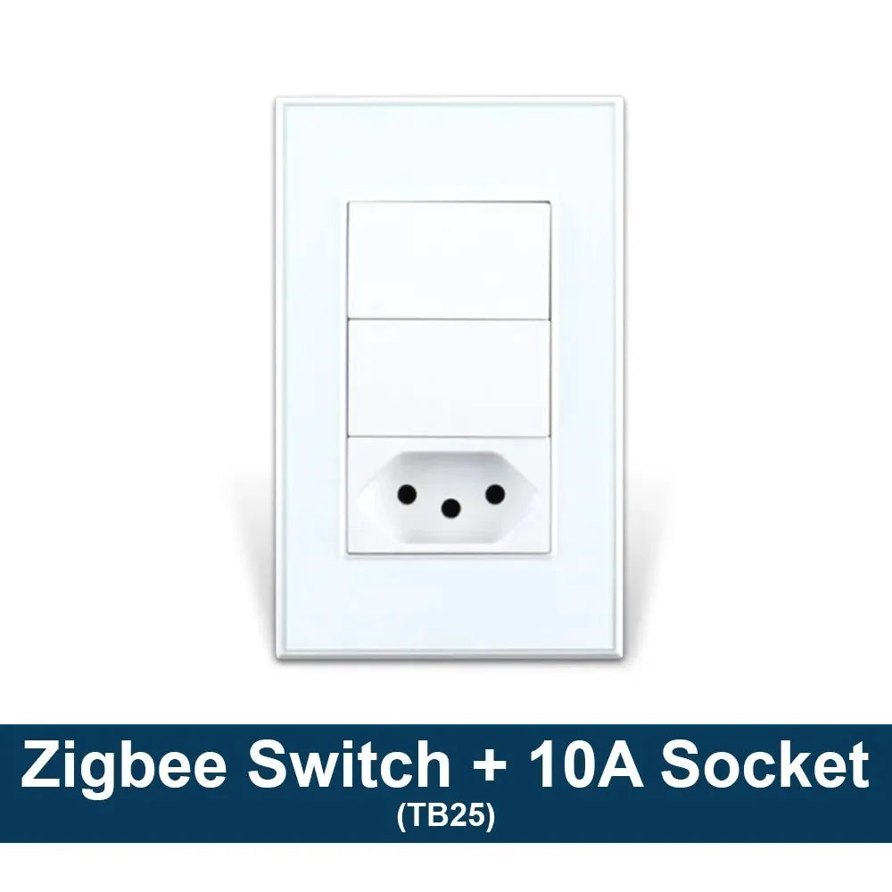 Zemismart Zigbee Smart Socket - Voice Control with Alexa & Google Home, Compatible with Tuya, 10A/20A for Brazil Outlets TechElect