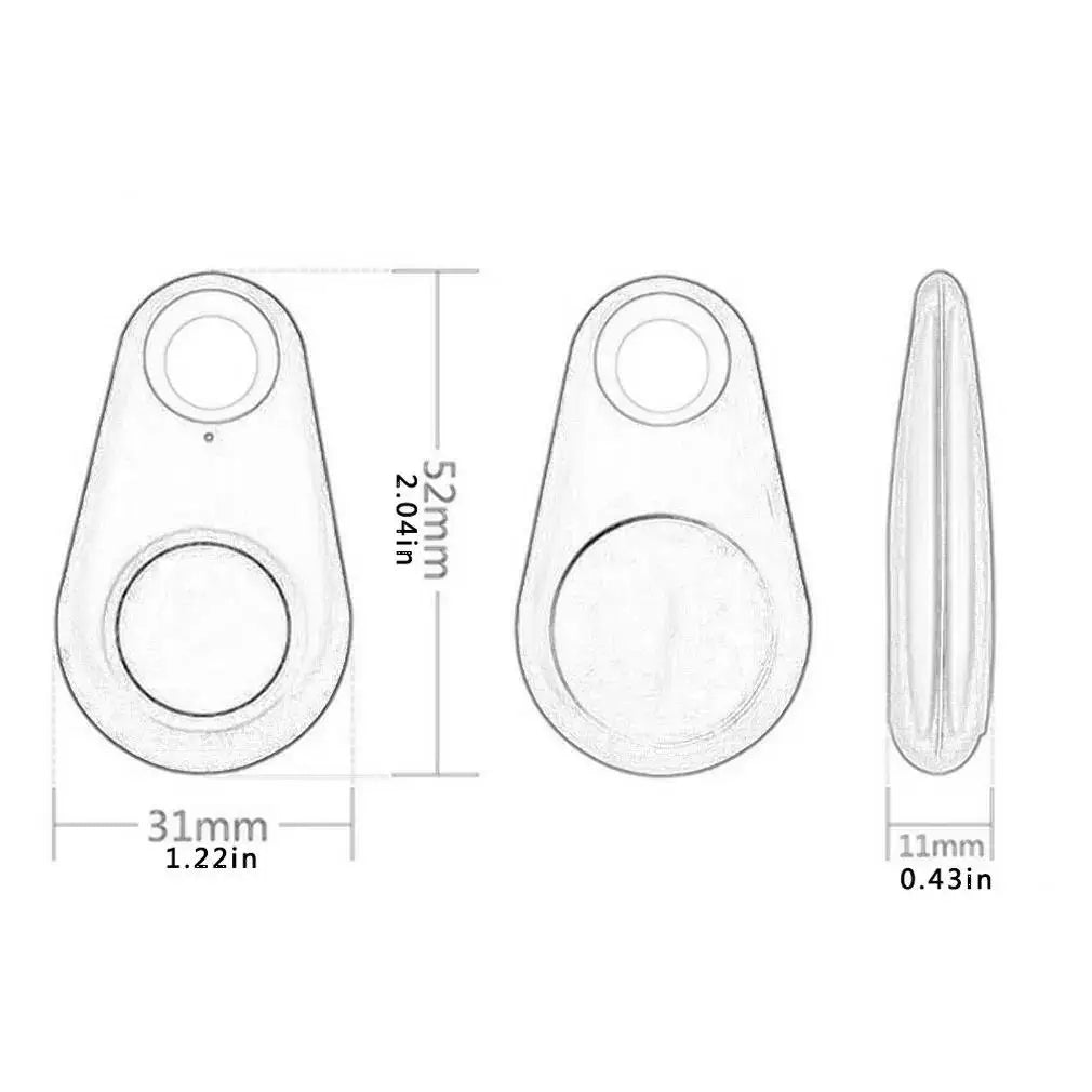 1-5pcs Wireless Mini GPS Tracker Anti-lost Alarm Key Child Bag Wallet Finder Bluetooth APP Locator Smart Tag For Ios and Android Techelectronicx