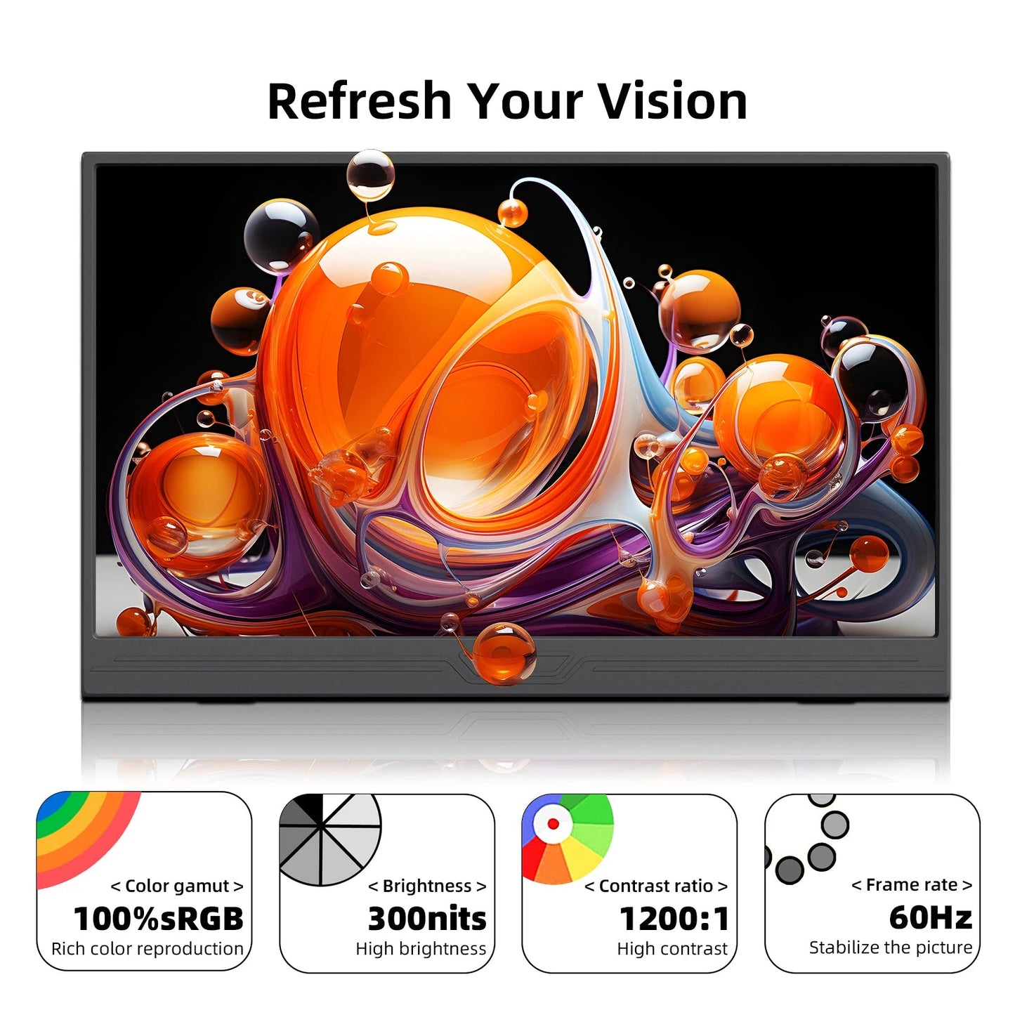 ZSUS 3840*2160 13-inch 4K Portable Monitor 60HZ For Laptop XBox PS4 / 5 Switch TV Box Cell Phone PC Extension Mobile Techelectronicx