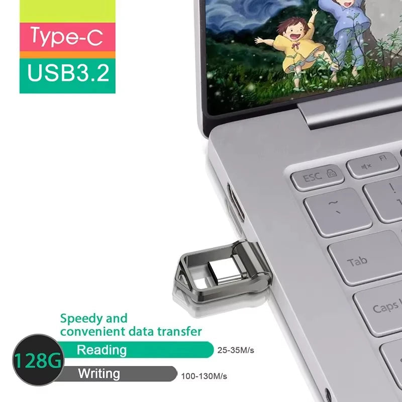 Xiaomi Mini 2TB Flash Drive USB 3.0 Fast Type C Pen Drive Memory Stick High Speed Data 512GB For Computers Phone PC Fast U Disk Techelectronicx