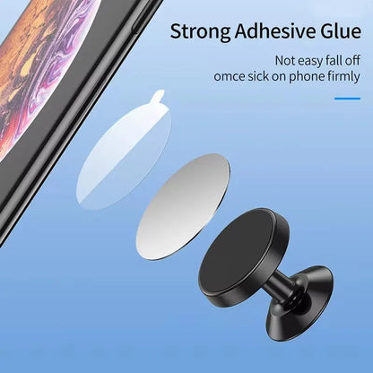 1/2/5/10pcs Magnetic Metal Plate Disk Car Phone Holder Stickers Magnetic Patch Sticker for Tablet Mobile Phone Car Stand Mount Techelectronicx