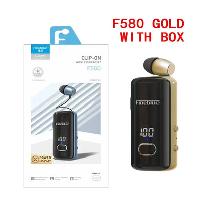 Fineblue-Auriculares Inalámbricos F580, Dispositivo De Audio Con Clip, Lotus, Bluetooth 5,3, Micrófono, Pantalla De Alimentaci TechElect