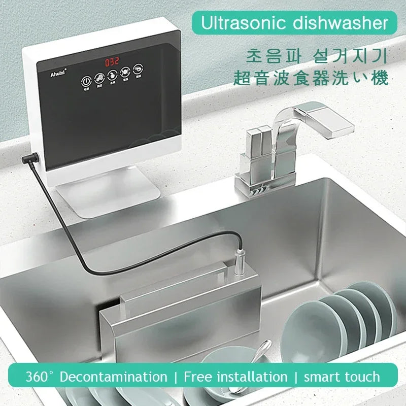 110V/220V Portable Sink Dishwasher Small Free-standing Installation-free Automatic Household Kitchen Ultrasonic Dishwasher A5 TechElect