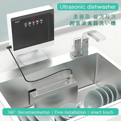110V/220V Portable Sink Dishwasher Small Free-standing Installation-free Automatic Household Kitchen Ultrasonic Dishwasher A5 TechElect
