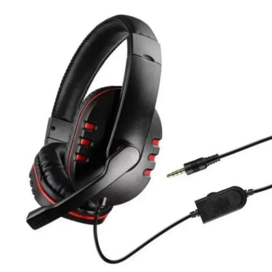 Headphones 3.5mm Wired Gaming Headset Earphones Music For PS4 Play Station 4 Game PC Chat computer With Microphone - TechElect