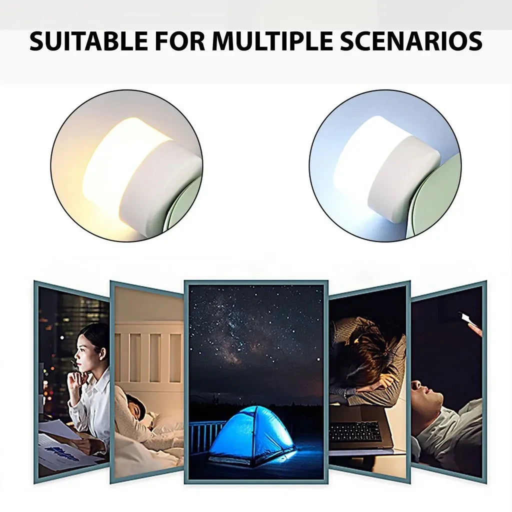 10Pcs Mini USB Night Light Warm White Eye Protection Book Reading Light USB Plug Computer Mobile Power Charging LED Night Lamp Techelectronicx