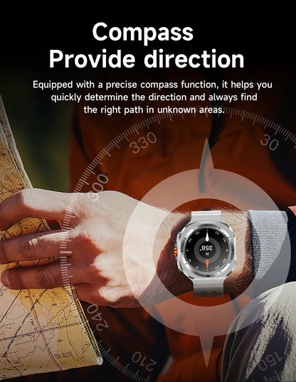 Z7 Ultra Smart Watch Men Women Watch 7 Ultra Amoled 415*415  BT Call Outdoor Sport Compass Watches ECG+PPG Waterproof SmartWatch Techelectronicx