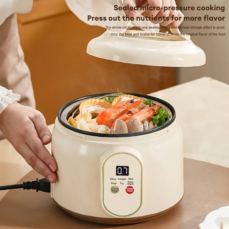 1.8L Electric Rice Cooker Portable MultiCooker Household Rice Pot Non-Stick Smart Low Sugar Cooking Machine for Kitchen and Home Techelectronicx