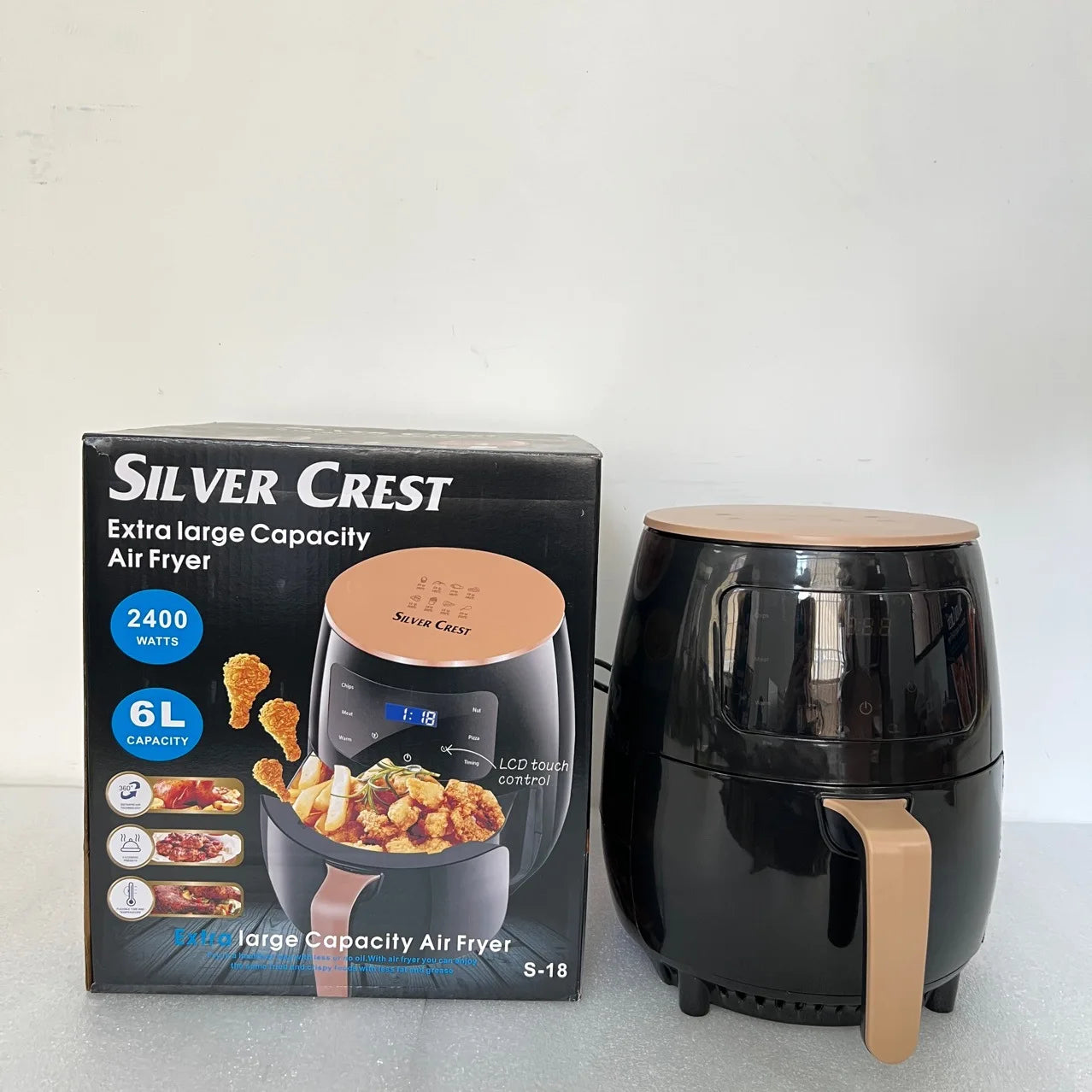 SilverCrest Airfryer Automatic Air Fryer Large Capacity Electric Fryer Chip Machine Smart Touch TechElect