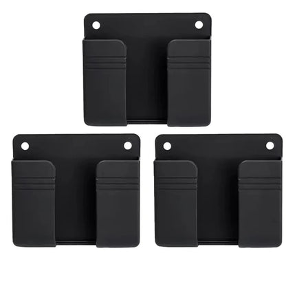 4-1PCS Multifunction Mobile Phone Holder Wall Mounted Storage Box Punch Free Mobile Phone Charging Dock Stand Organizer Brackets Techelectronicx
