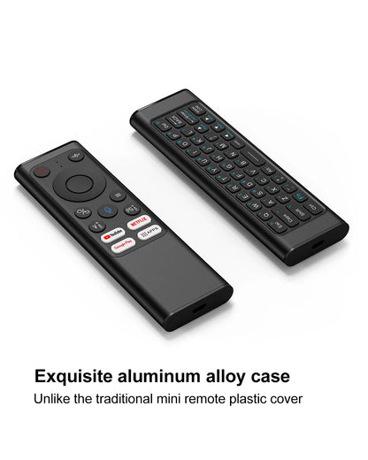 2.4G & Bluetooth Air Mouse with Keyboard for PC, TV, Laptop - IR Learning Function, Aluminum Shell, Wosung Remote Control Techelectronicx