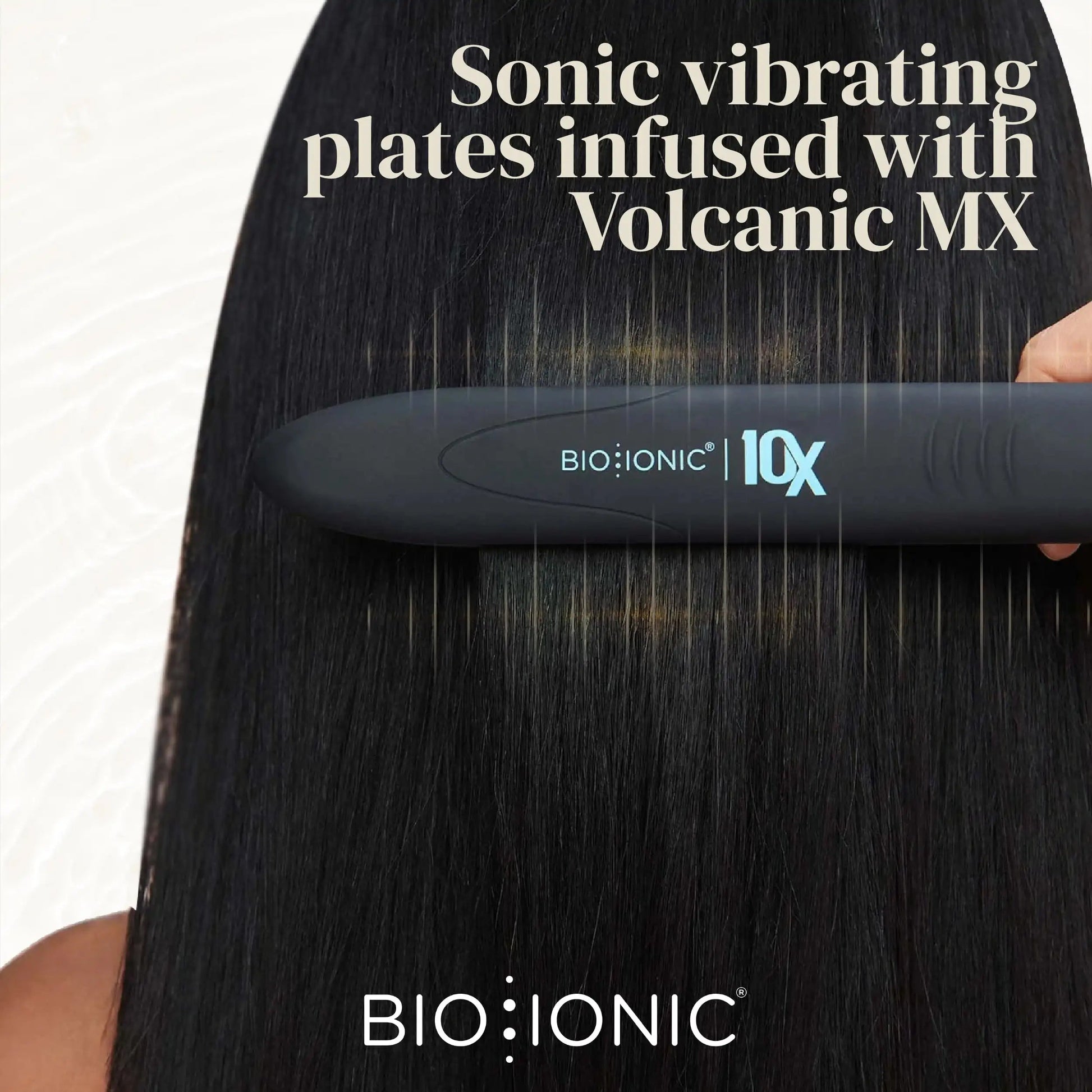 10X Styling Flat Iron, 1" Hair Straightener with Sonic Vibrating Plates, Ceramic Flat Iron TechElect