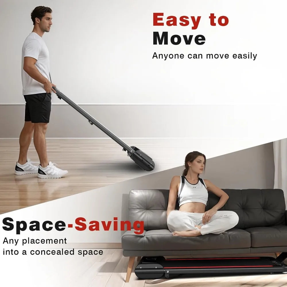 Portable Under Desk Treadmill with 2.5 HP, 265 lbs Capacity, Suitable for Home and Office Use, Easy Installation TechElect