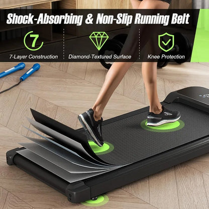 Walking Pad, 2.5 HP Under Desk Treadmill with Remote Control & LED Display, 3 Countdown Modes, 0.6-4 MPH Portable Treadmills for TechElect