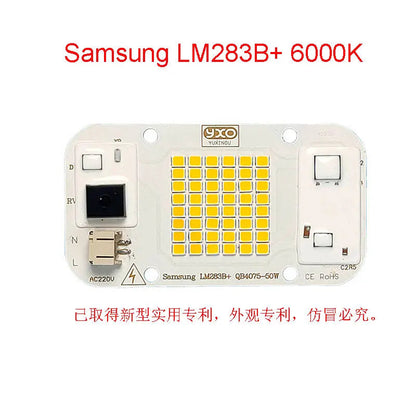 YXO Driverless Sam-ng lm283b Full Spectrum Led Grow Light Chip DOB AC COB Module 50W Lamp Beads No Need Driver For Indoor Plant Techelectronicx
