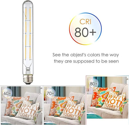 100-240V 6000K LED Filament Light Bulb 110V 120V 6500K Tubular Edison Bulbs T10 T185 T225 T30 T300 Long Tube 4W 6W 8W led Bulb Techelectronicx