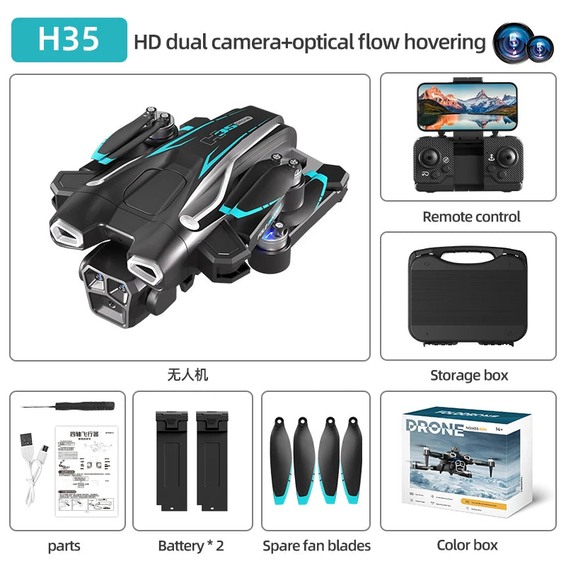【TYRC H35】Rc camera drone 4K professional high-definition camera brushless motor long-range obstacle avoidance Techelectronicx