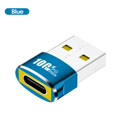 1/2/5Pcs USB To Type C OTG Adapter USB USB-C Female To USB Male PD100W Fast Charging OTG Connector For PC Macbook Samsung Xiaomi TechElect