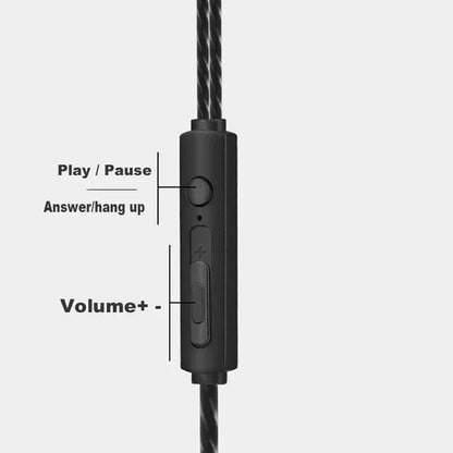 3.5mm Wired Earphone In-Ear Headset HIFI Heavy Bass Earbuds Monitor Sports Headset Stereo Music Gaming Headphone with Microphone - TechElect