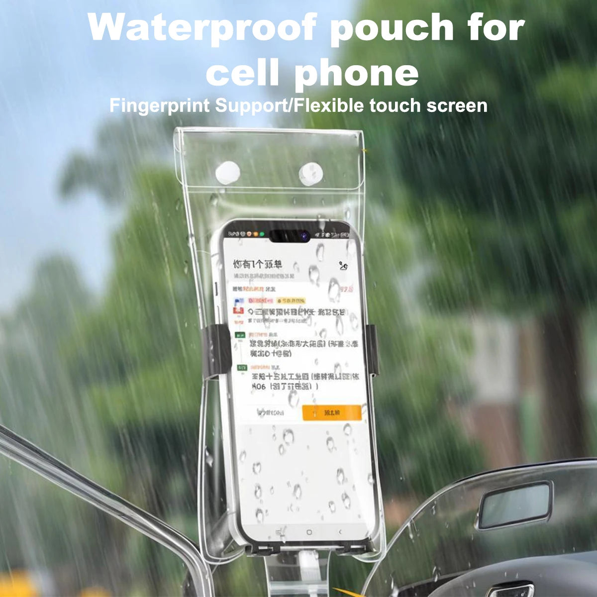 1/3/5Pcs Waterproof Phone Cover Transparent Case for Rider Motocycle Rainproof Phone Pouch Dry Bag Touchable Screen for Charging TechElect