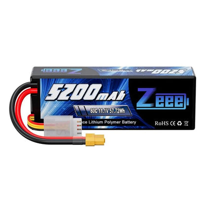 1/2pcs Zeee 3S 5200mAh Lipo Battery 11.1V 80C with T/XT60/EC3/5 Plug Hardcase for RC Car Buggy Truck FPV Drone RC Model Parts Techelectronicx