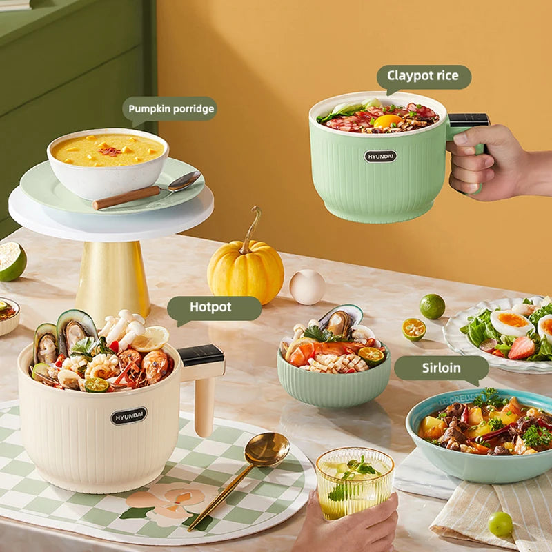 1.5L Electric Rice Cooker Smart Cooking Pot Multicooker Lunch Box Rice Cookers Dormitory Hot Pot Non-stick Electric Skillet 220V TechElect