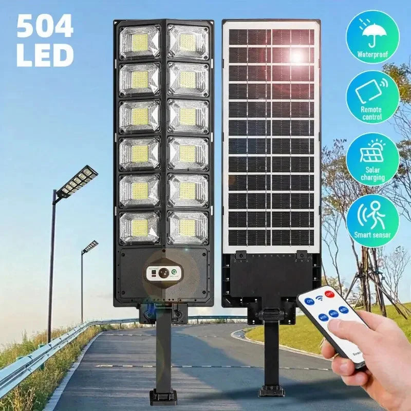 100000LM Ultra Powerful Solar Lamp With Remote Control Outdoor Solar Induction Street Yard Light IP65 Waterproof Garden Lights Techelectronicx